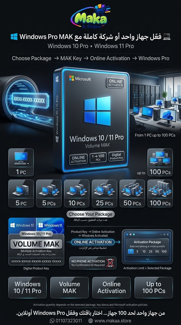 Windows 10 / 11 Pro Volume MAK